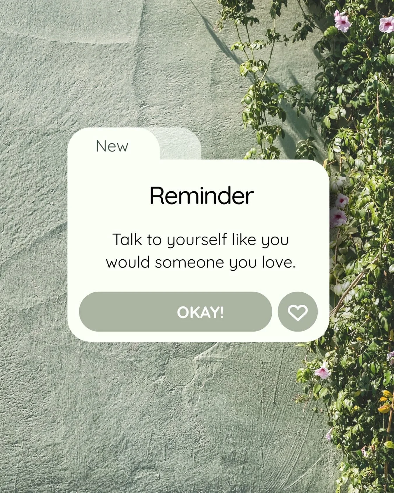 Your inner voice matters.

Notice the way you speak to yourself on hard days. Would you say those same words to someone you care about?

Self-compassion can be a powerful place to begin healing.

#mentalhealth #charlottenc #charlottetherapy #selfcomp