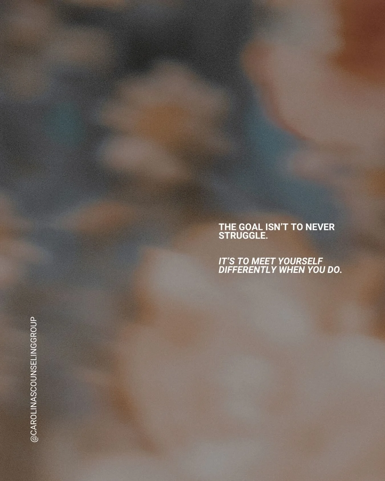 A lot of people come to therapy hoping to eliminate struggle completely. But being human means we&rsquo;ll feel stress, grief, doubt, fear.

The shift happens when you stop meeting those moments with shame, avoidance, or self-criticism&mdash;and star