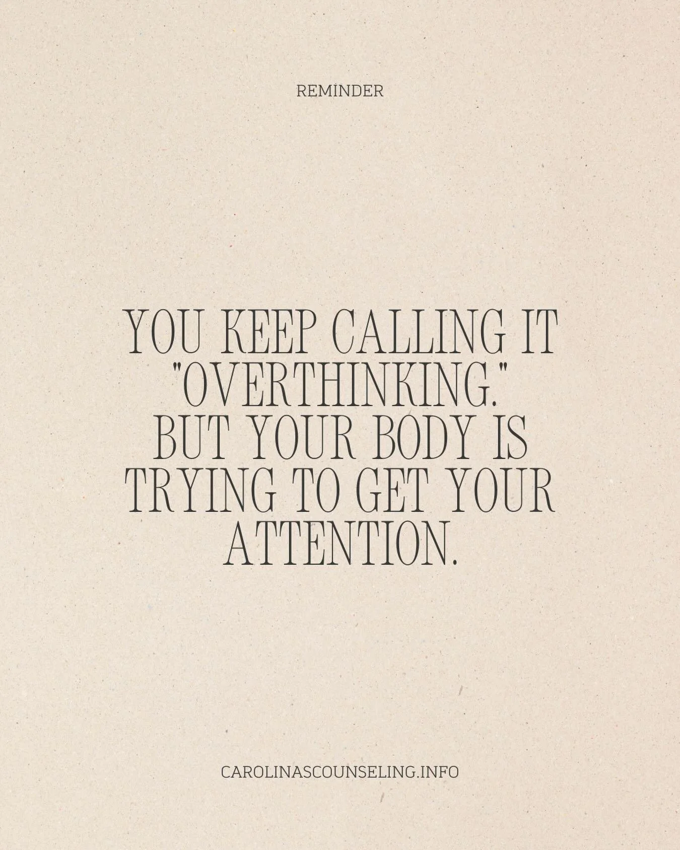What if the racing thoughts, tight chest, or constant worry aren&rsquo;t something to shut down&mdash;but something to understand?
Your mind and body are always communicating. The work is learning how to listen instead of ignore.

Ready to feel more 