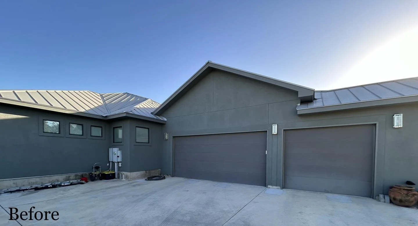 Exterior House Painting Before Completion