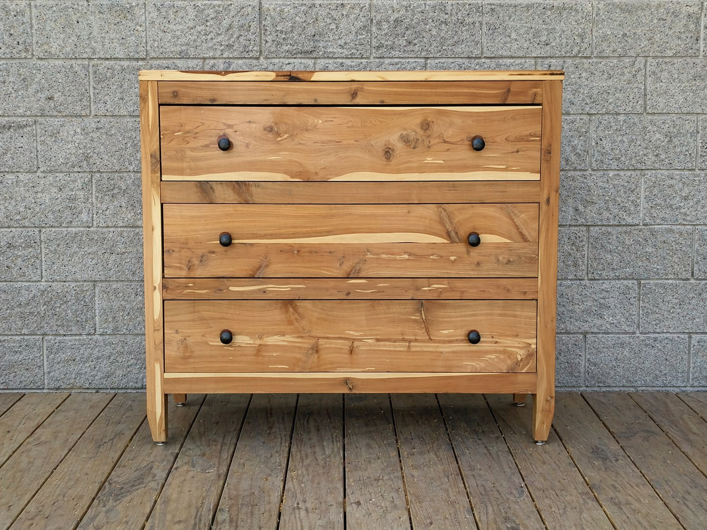 Cedar Three Drawer Dresser