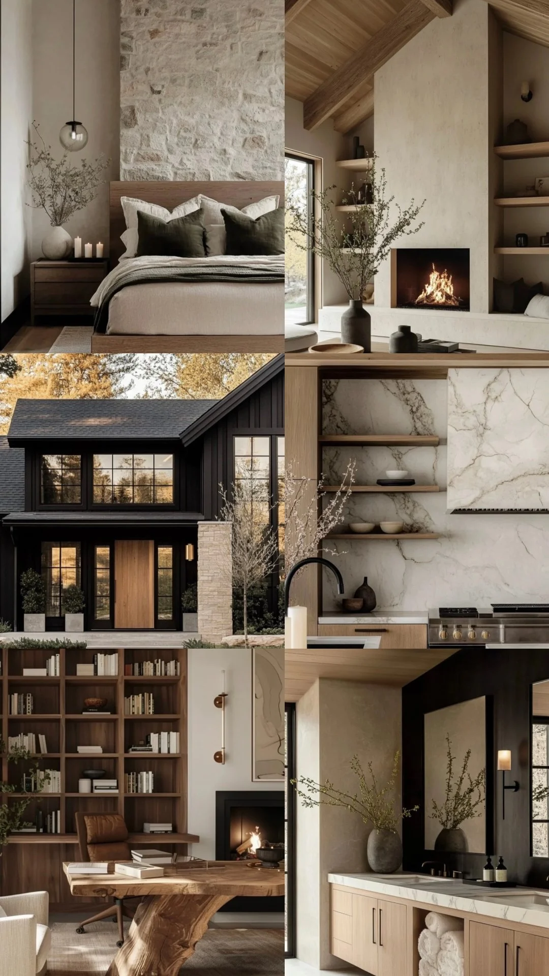 EARTHY MODERN MATERIALS PACKAGE (exterior + interior finishes/details)