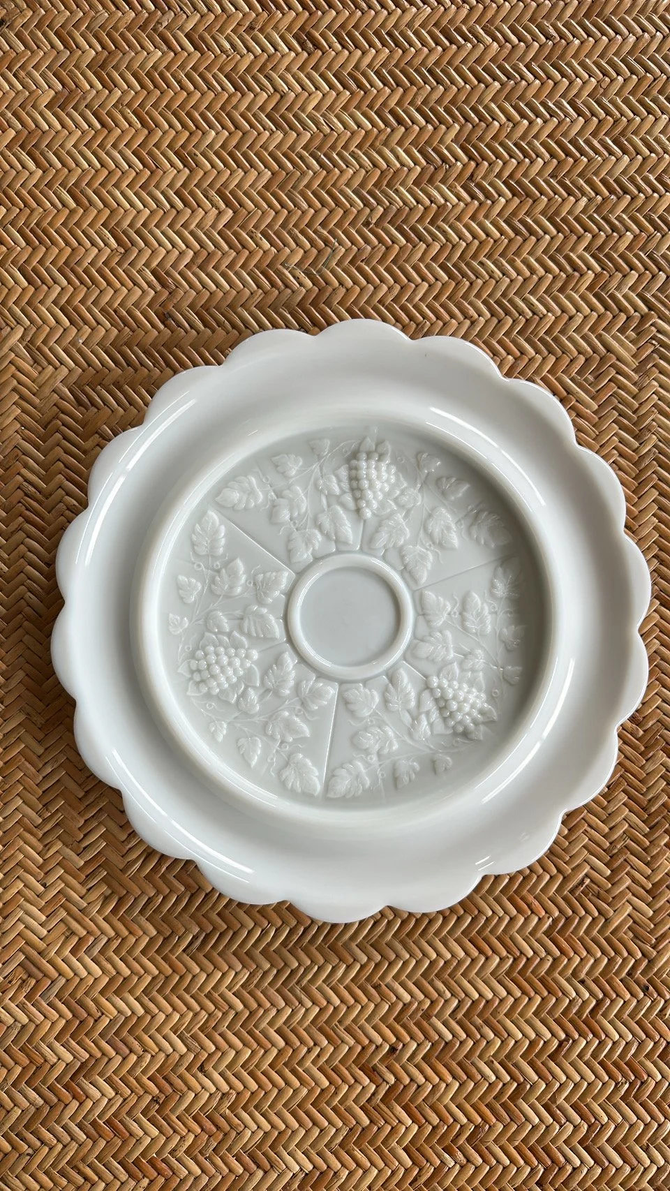 Westmoreland Milk Glass Canape Serving Platter
