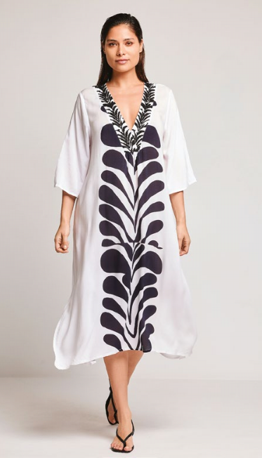 DAVID Kaftan Kim weiß