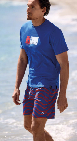 Badeshorts Caicco blau-orange.png