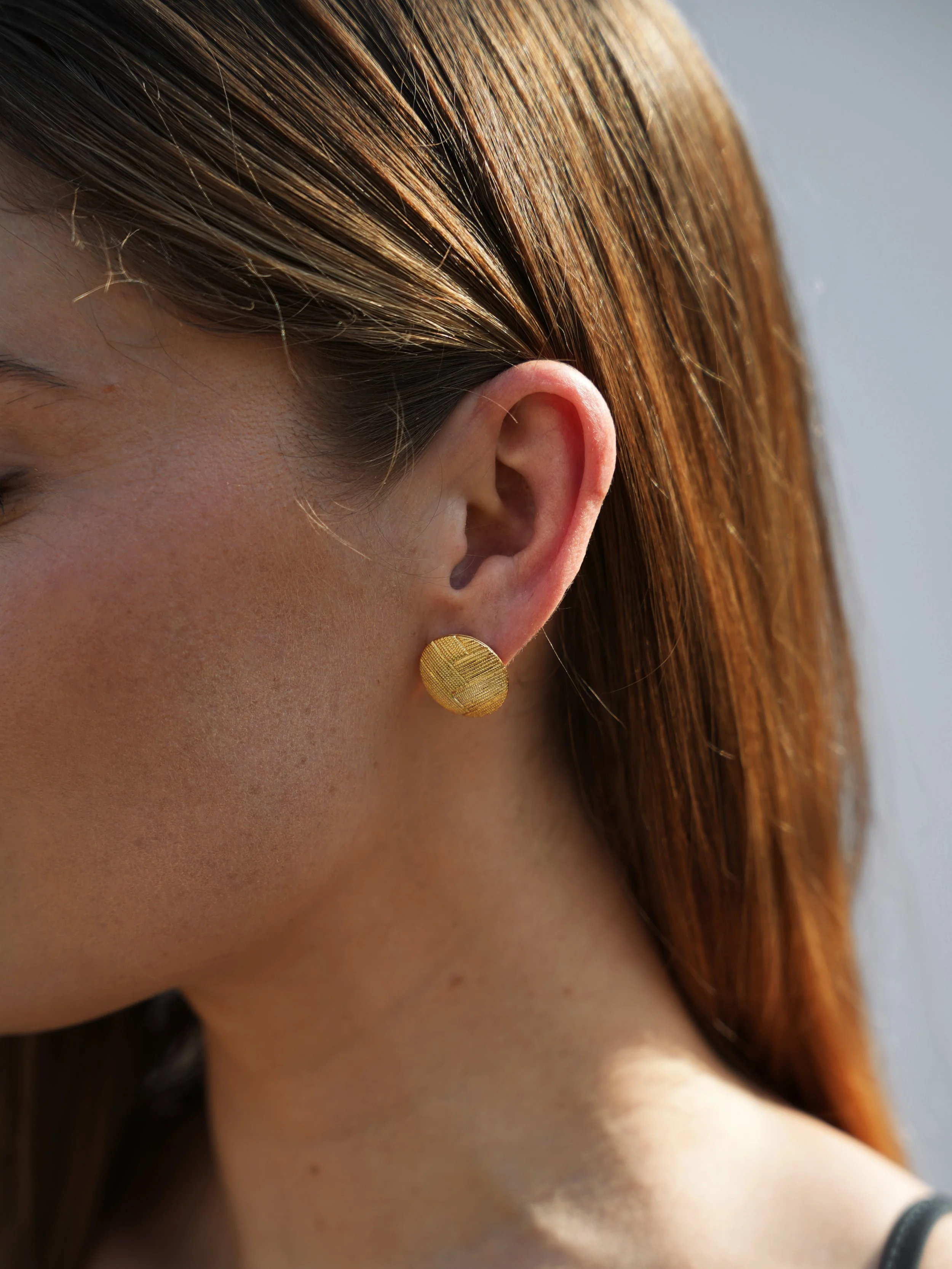 Textured Circle Stud Earrings.JPG
