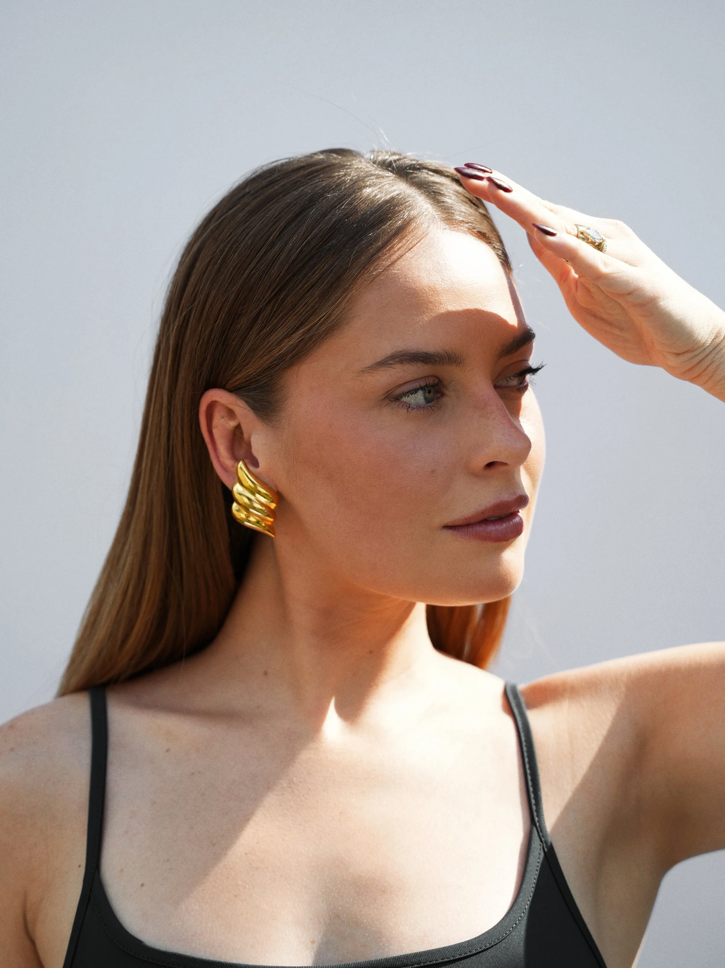 Sculptural Wave Stud Earrings 2.JPG