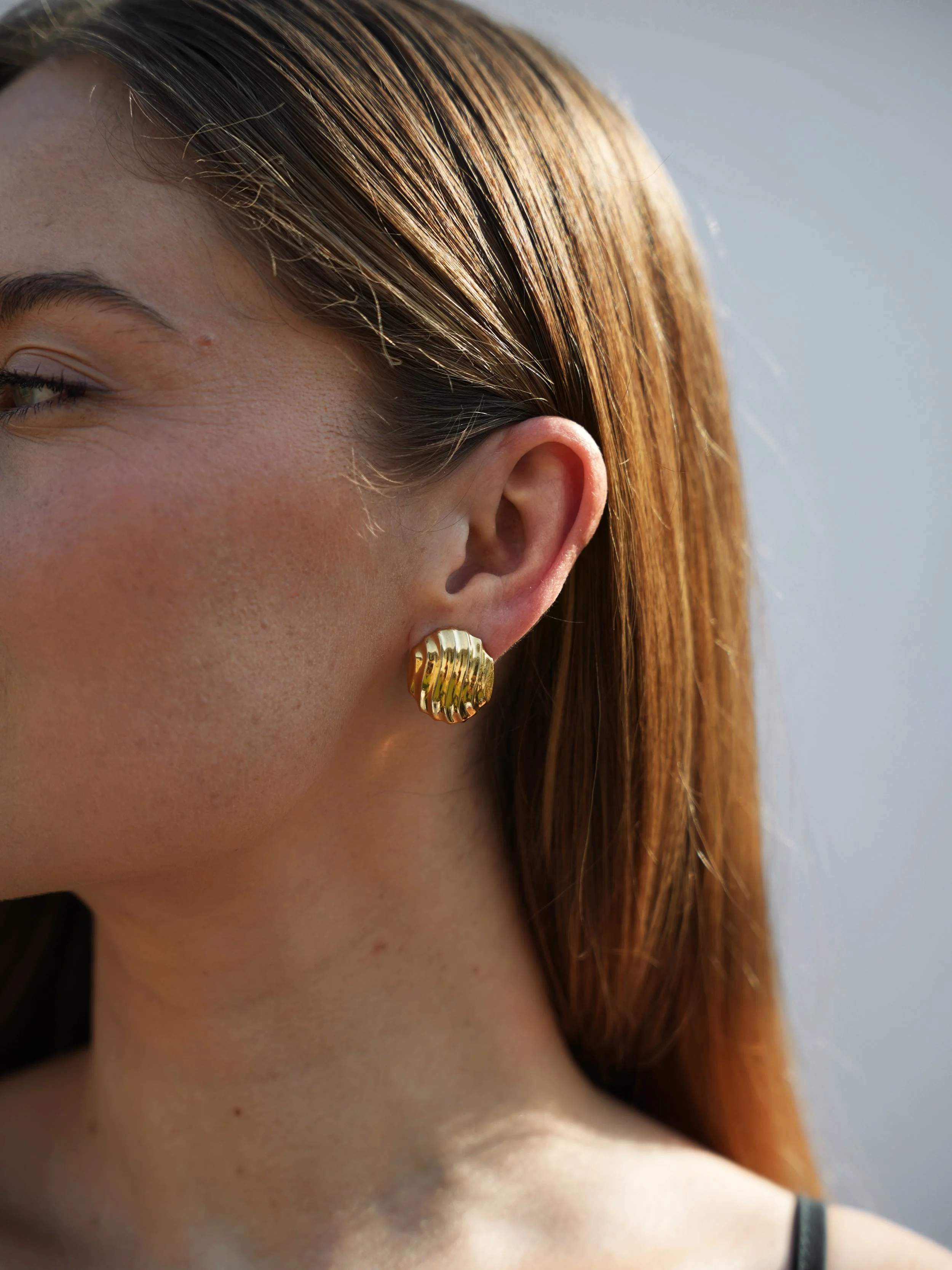 Ribbed Button Stud Earrings.JPG