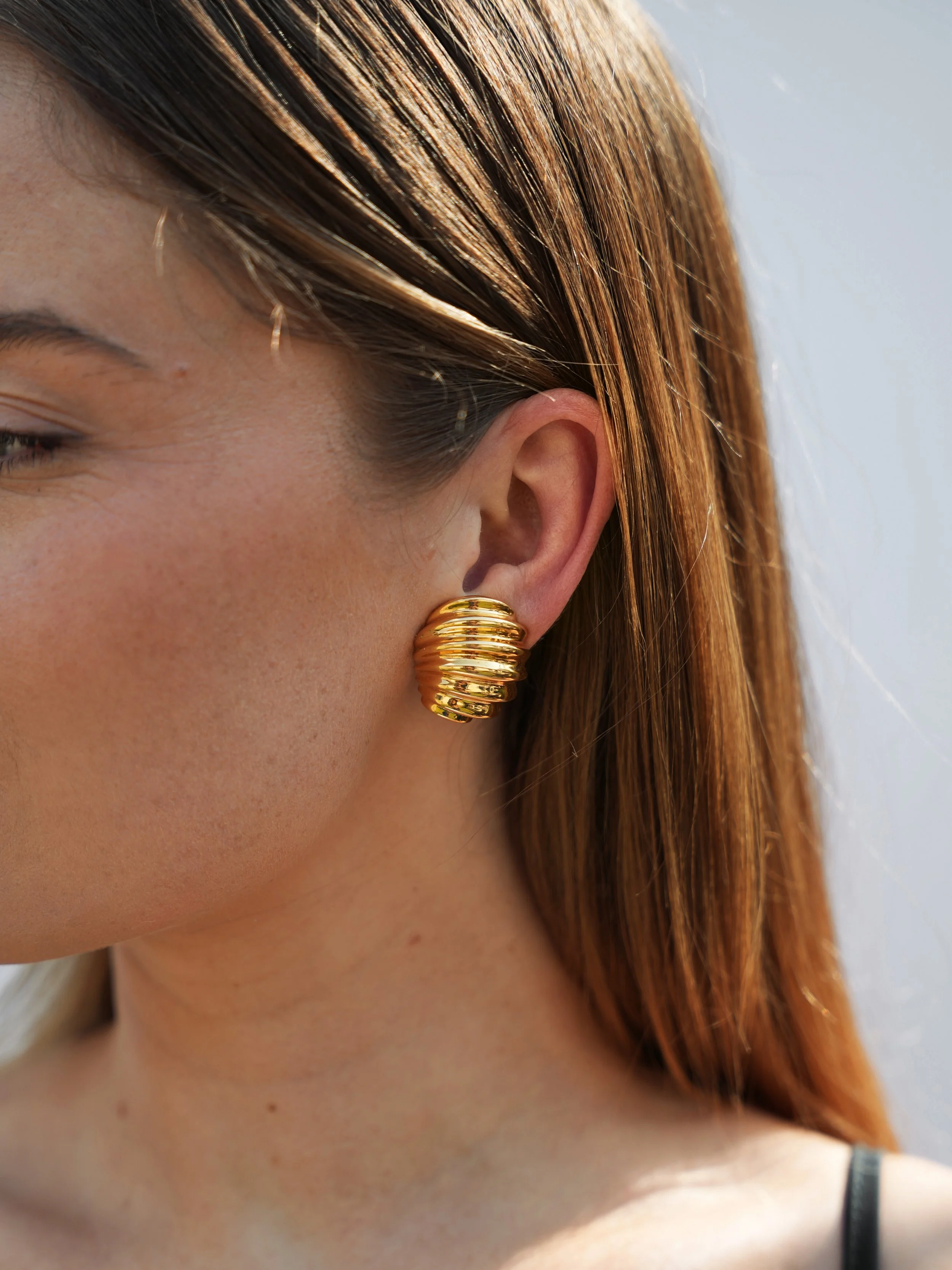 Chunky Ribbed Dome Earrings 2.JPG