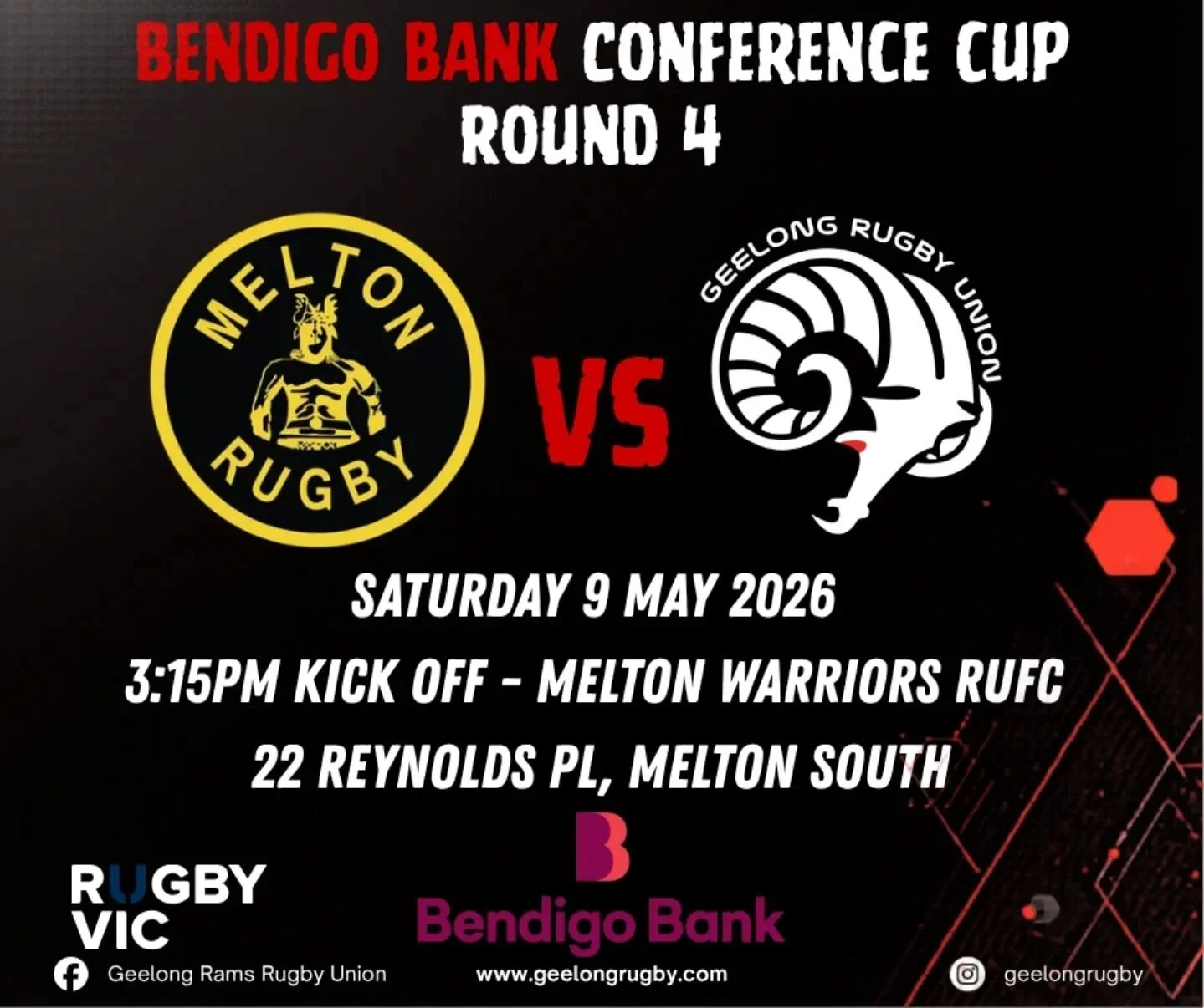 Rugby is kicking off across Geelong. Seniors have another game on the road. Our Juniors play their first game at home. Finally, our Pathways are ready for their first match. Let's Go Rams. Geelong Stong