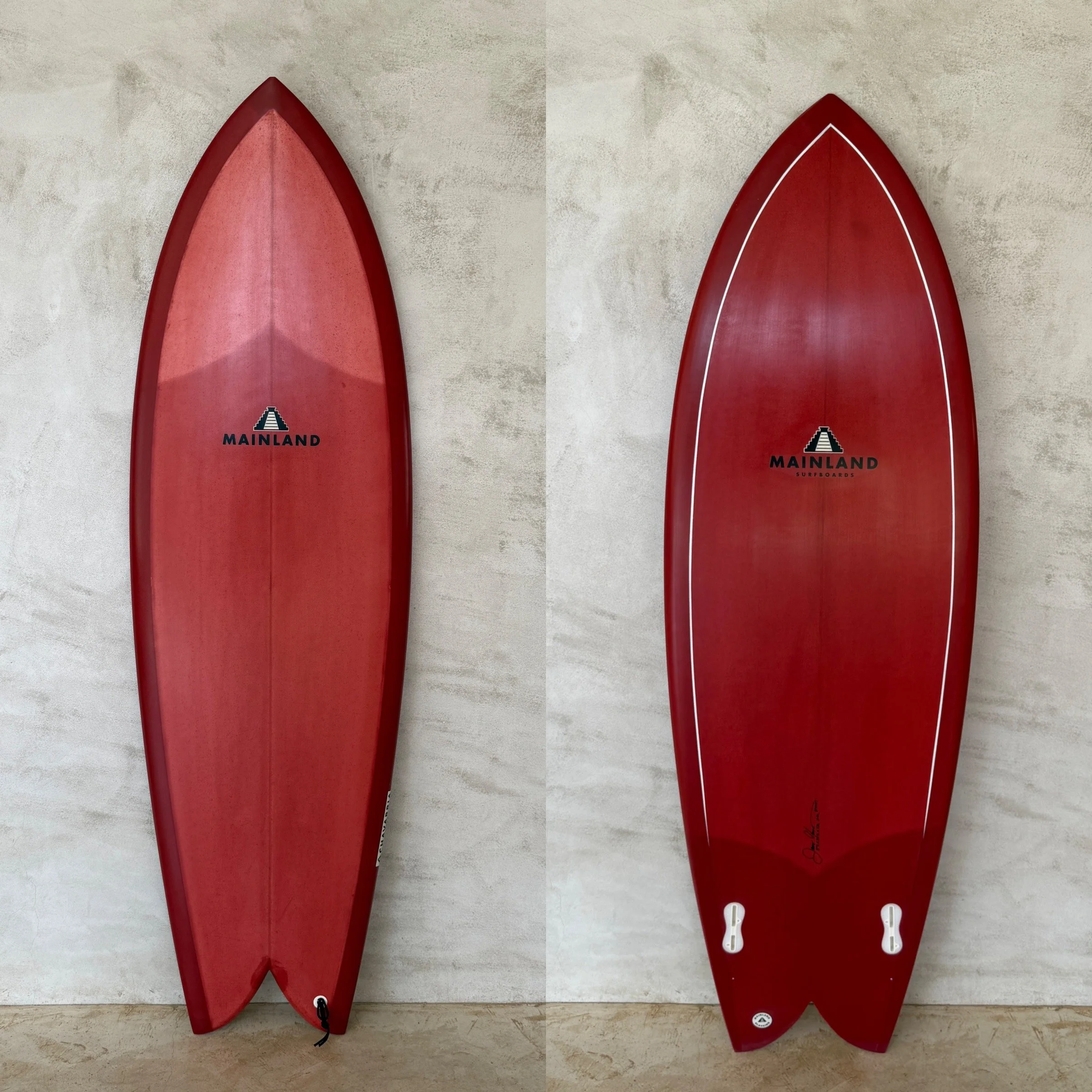 Fishy Tabla de Surf Personalizado - rojo
