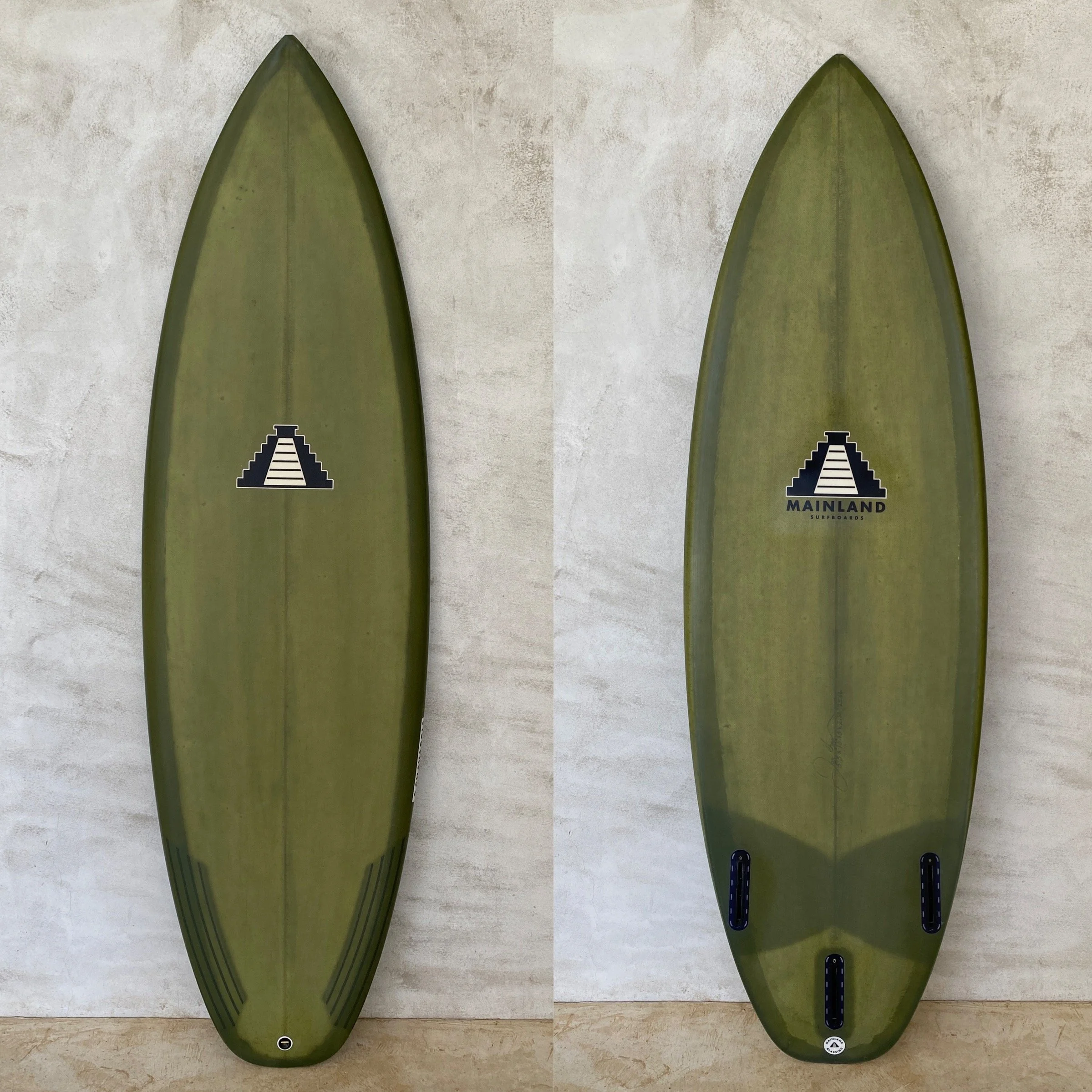 tabla de surf personalizada verde olivo