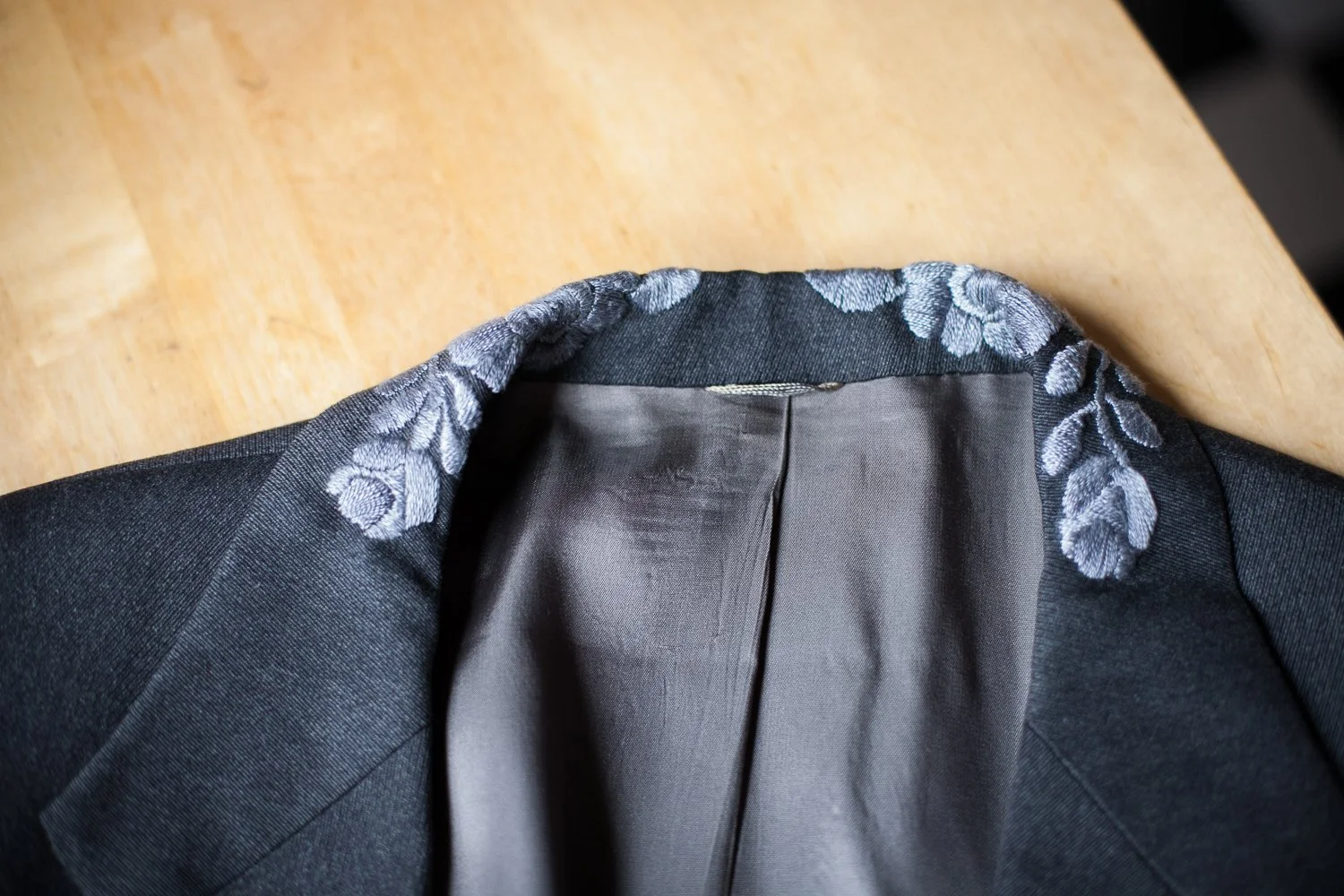 embroidery to cover moth holes