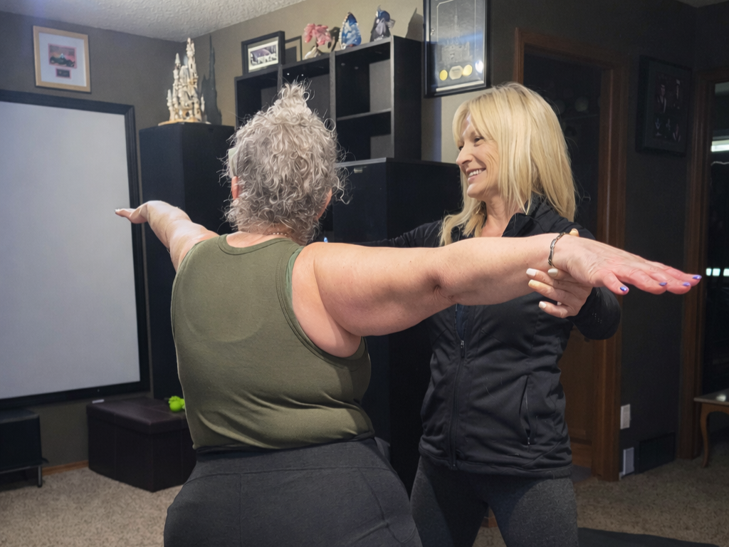 Angela Bain, certified mobile personal trainer with 35 years experience in Calgary