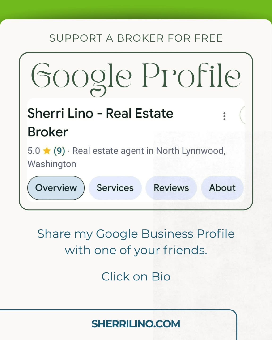 It's a simple and effective way to help increase visibility and trust for my real estate services. 

It's all about making sure potential clients can find me easily and feel confident working with me. Your support makes a huge difference in helping m