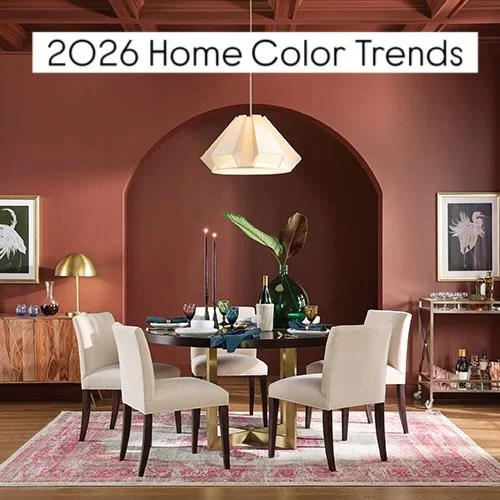 For 2026, home color trends highlighted by NAHB and industry experts focus on warm, organic, and restorative tones, featuring deep greens like Behr&rsquo;s Hidden Gem and Dunn-Edwards&rsquo; Midnight Garden, earthy neutrals such as Universal Khaki, a
