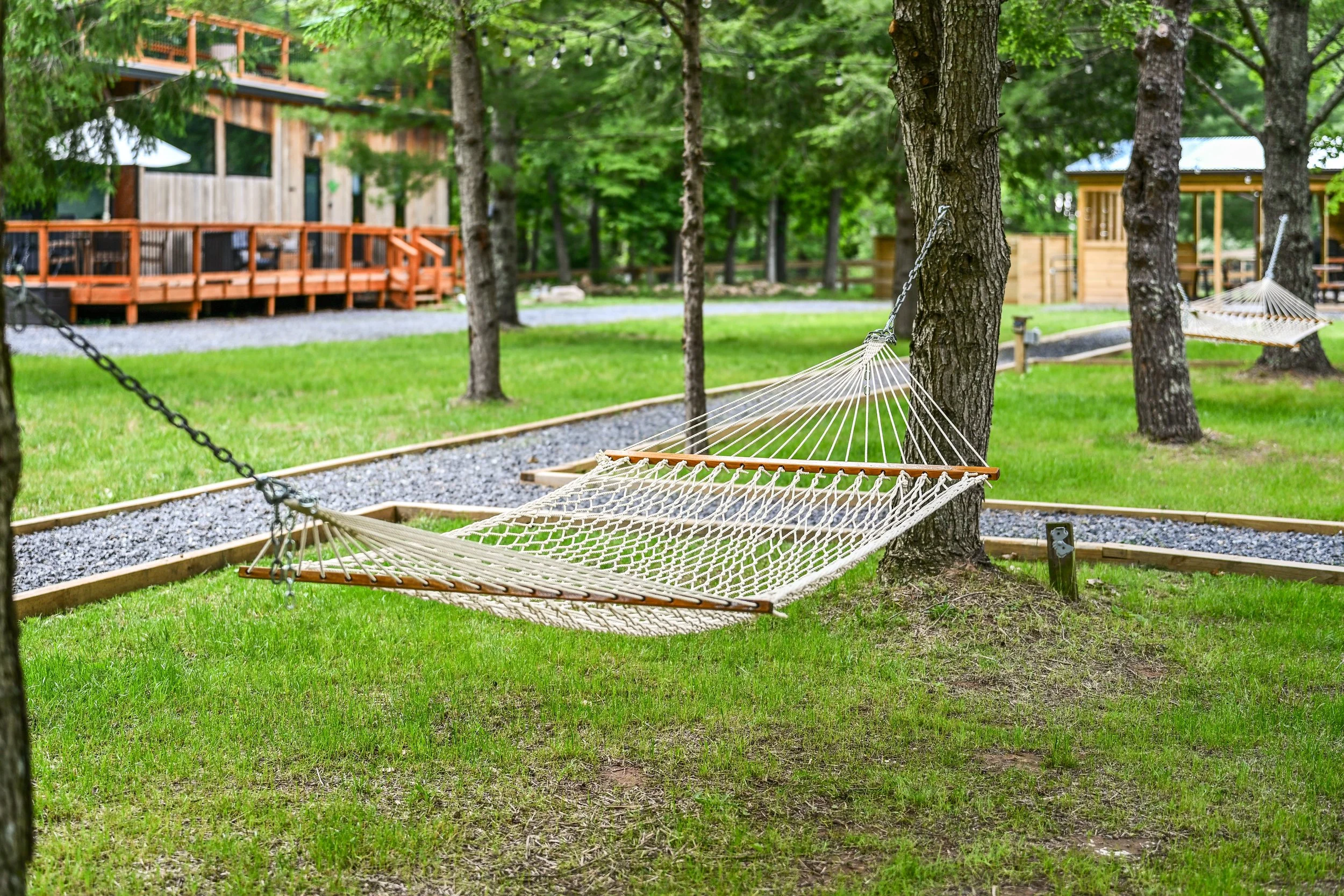 Relax in a hammock at your own private retreat in West Virginia.