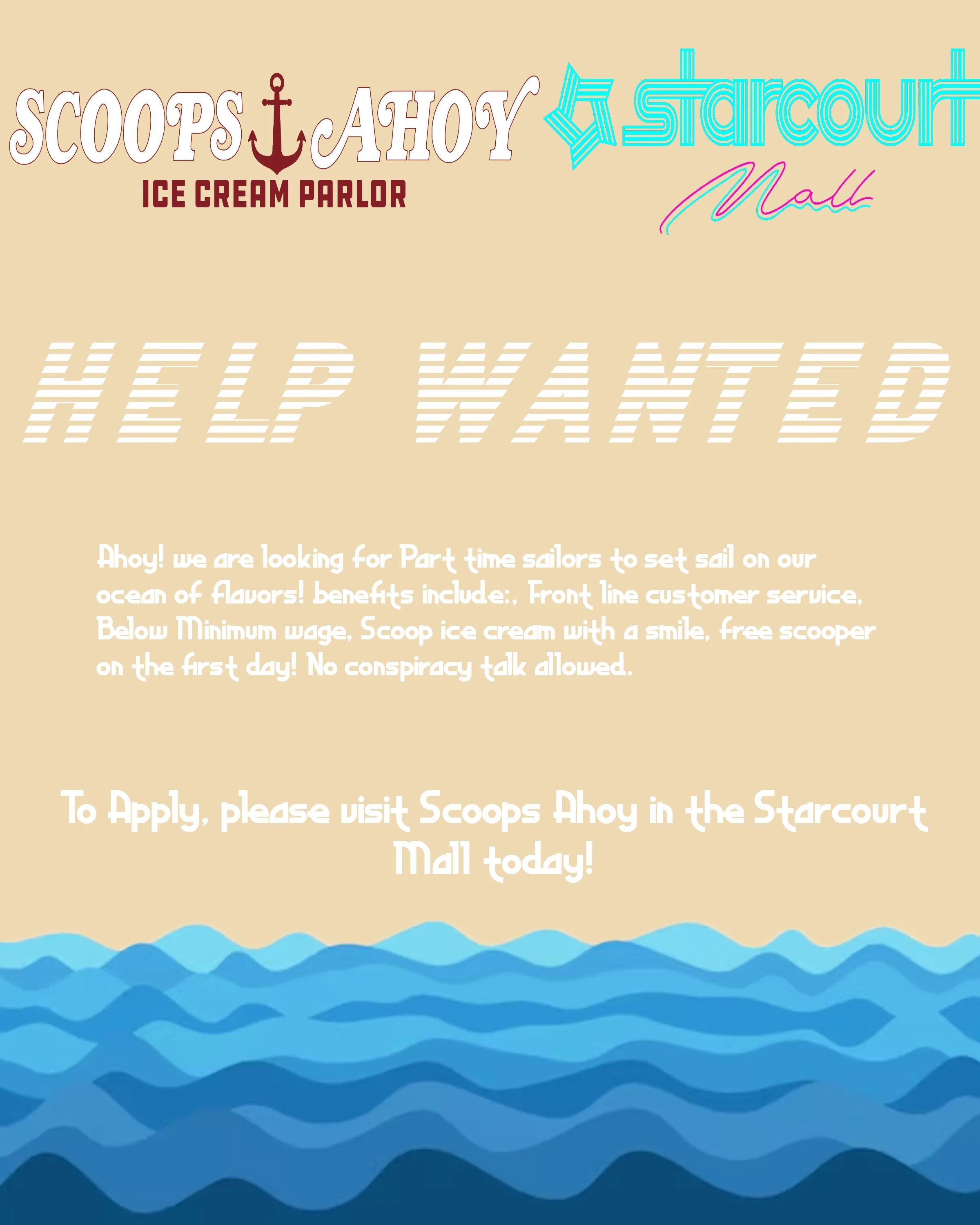 fake Promotional Material made for prop job board on set