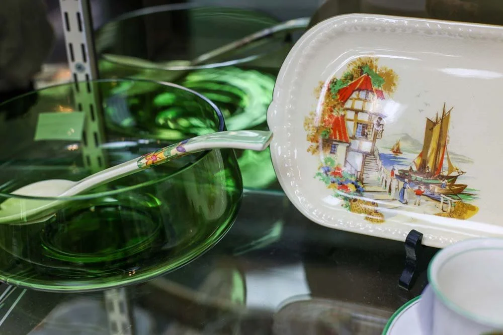 Glass and ceramic bowls