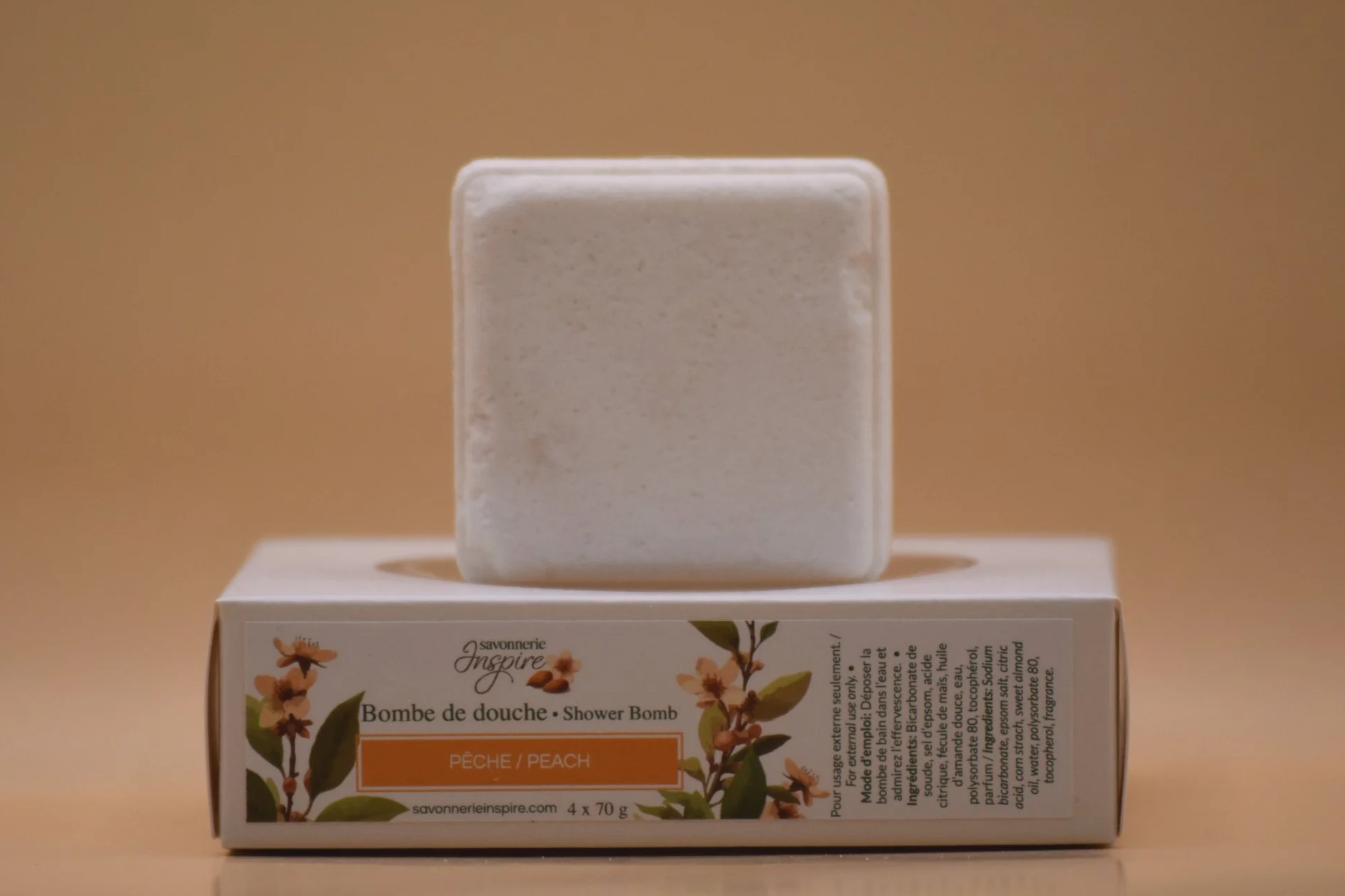 Bombe de bain/douche Pêche