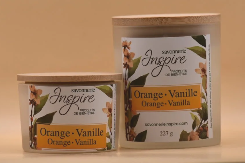 Chandelle Orange et vanille