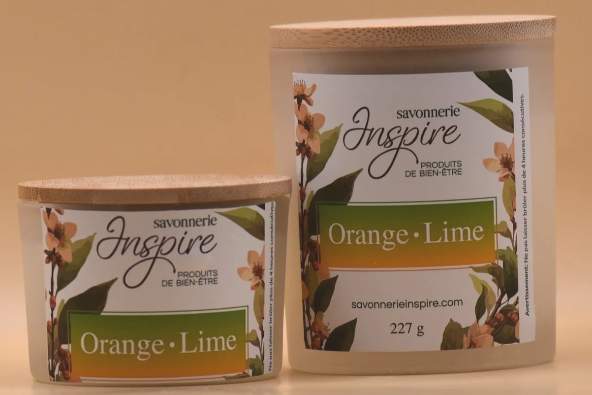 Chandelle Orange et lime