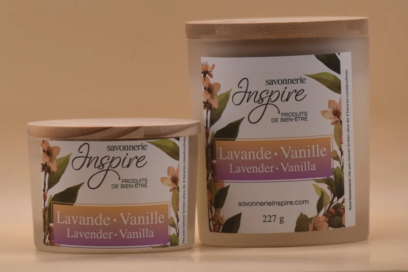 Chandelle Lavande et vanille