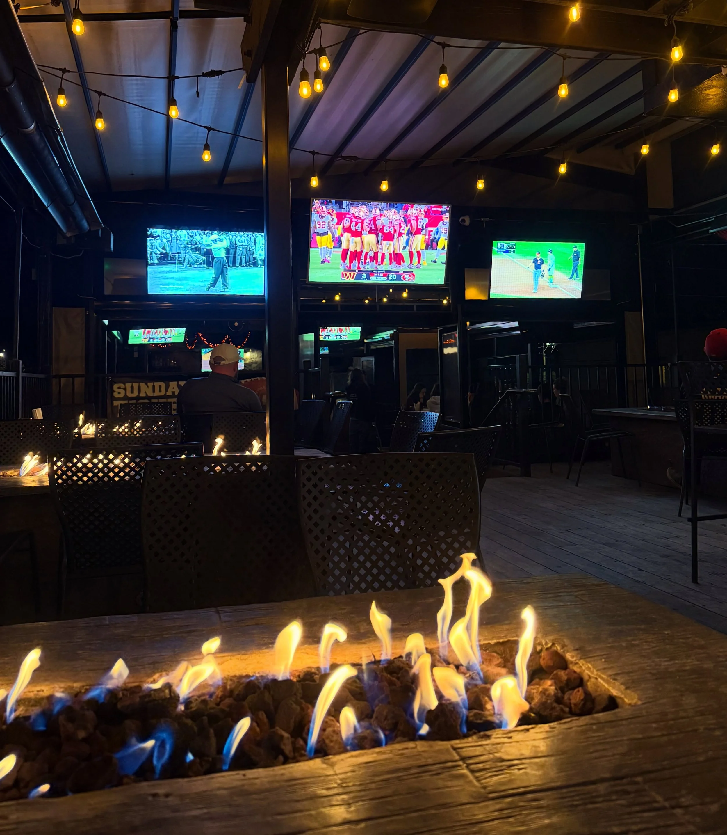 The colder weather is almost here, but our rooftop is always heated when needed!

Come watch any NFL game by one of our fire pits! 🔥🏈

We have great food specials for every night of football!