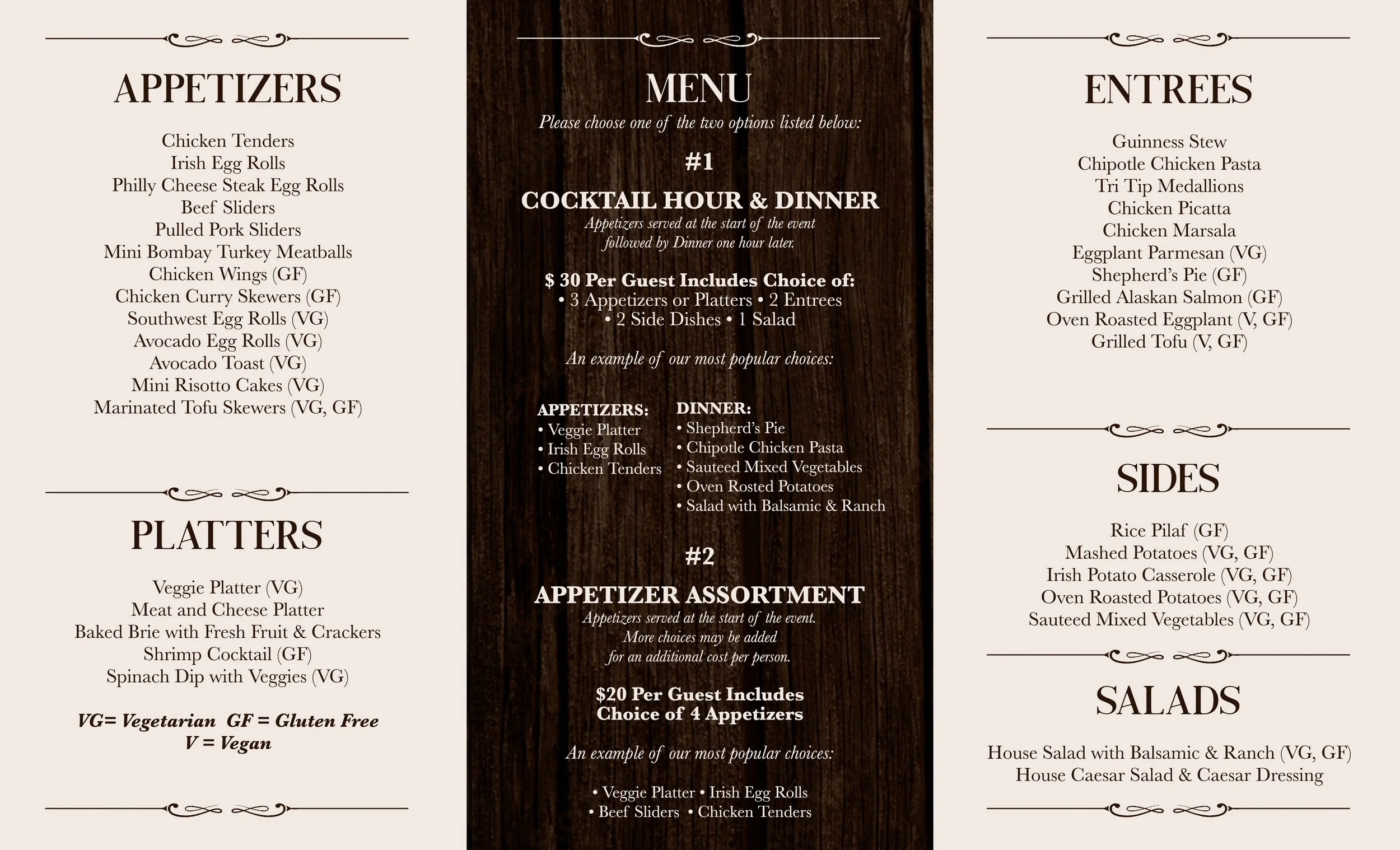 Brochure Menu | Discover Authentic Irish Cuisine — Reserve Today — The ...