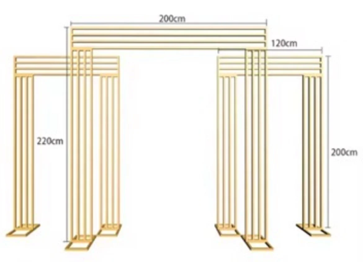 Gold Trio Rectangular Stand