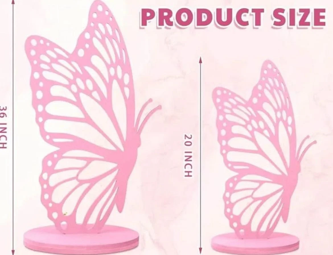 Pink Butterfly 36in/ 20in