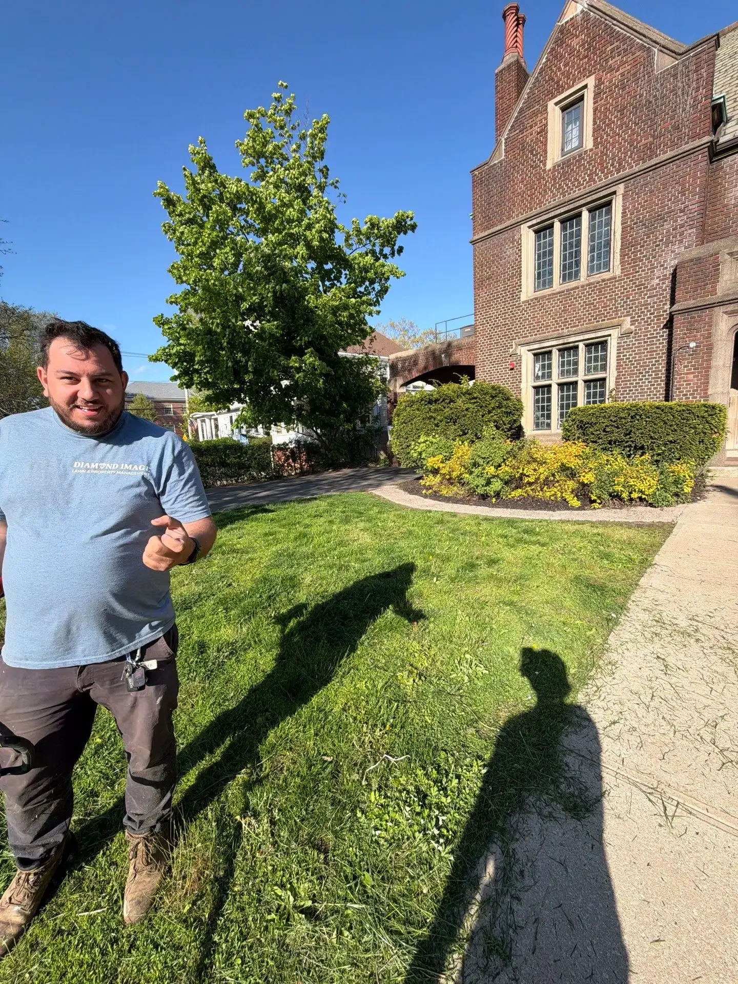 Diamond Image LLC team member on-site at a property cleanout job in Connecticut.
