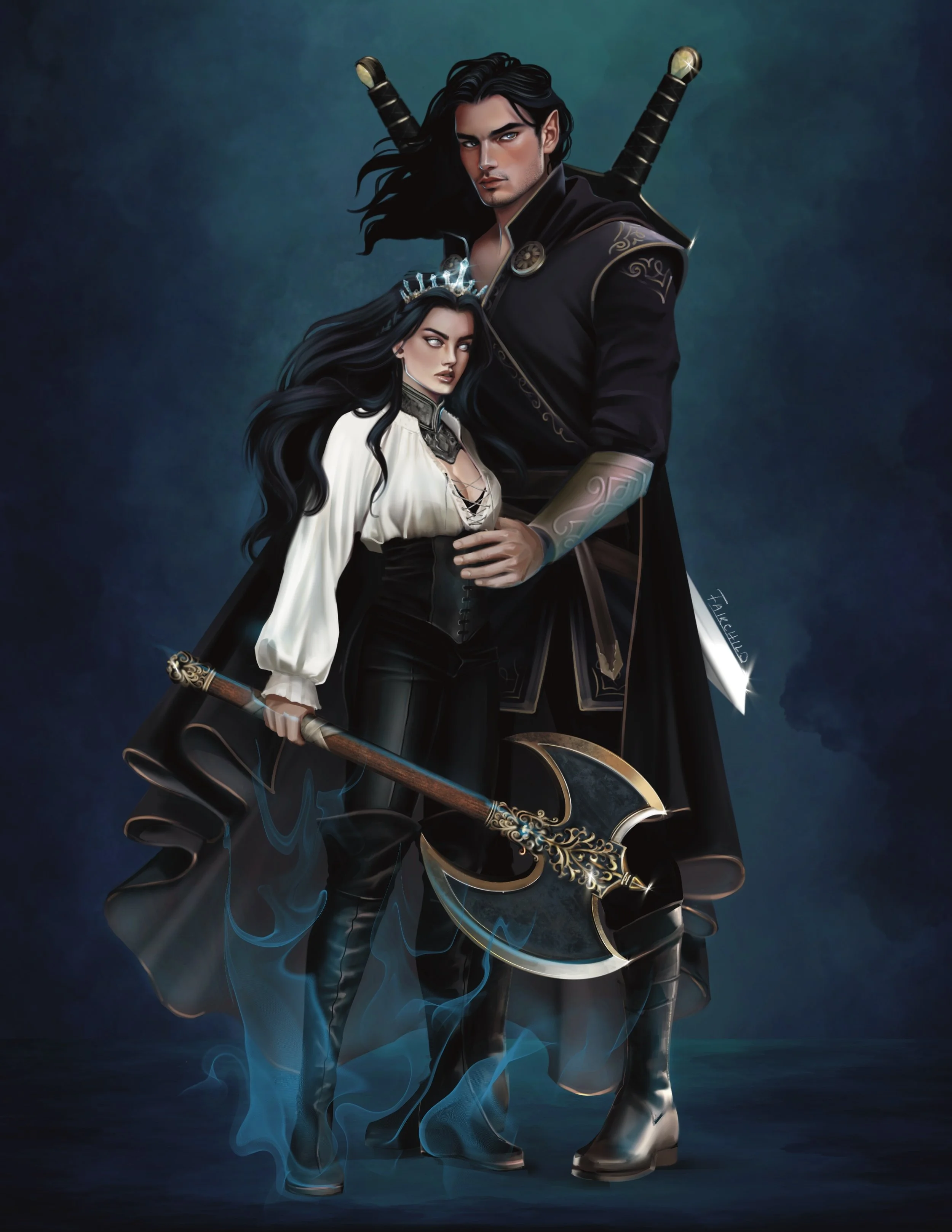 Character:  Elaudia & Axel
Book: Her last Kingdom
Author: Paxtyn Ferdelman