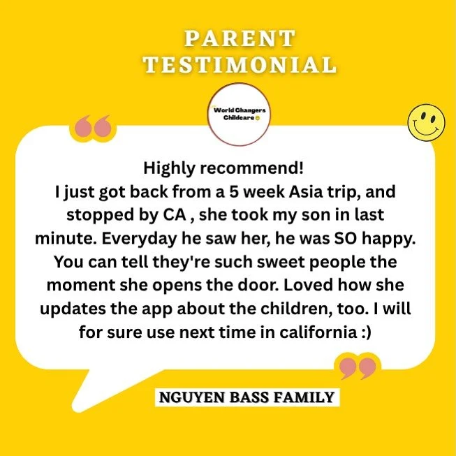 We love hearing stories like this! 💛 

Thank you to the Nguyen Bass family for trusting Little World Changers for your drop-in care while visiting California. Seeing little ones light up with joy makes it all worth it! 🫶🏼

#LittleWorldChangers #Pa