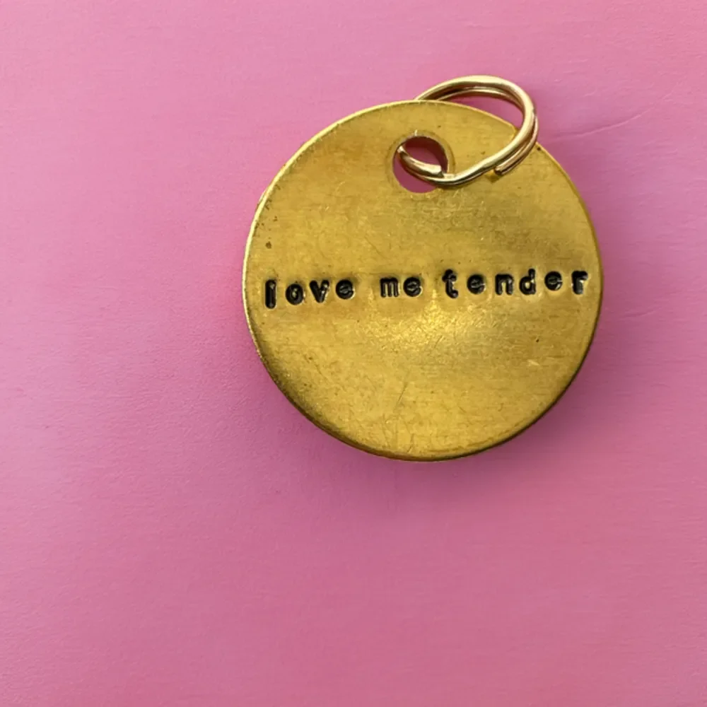 Hand-Stamped Metal Tag Keychain