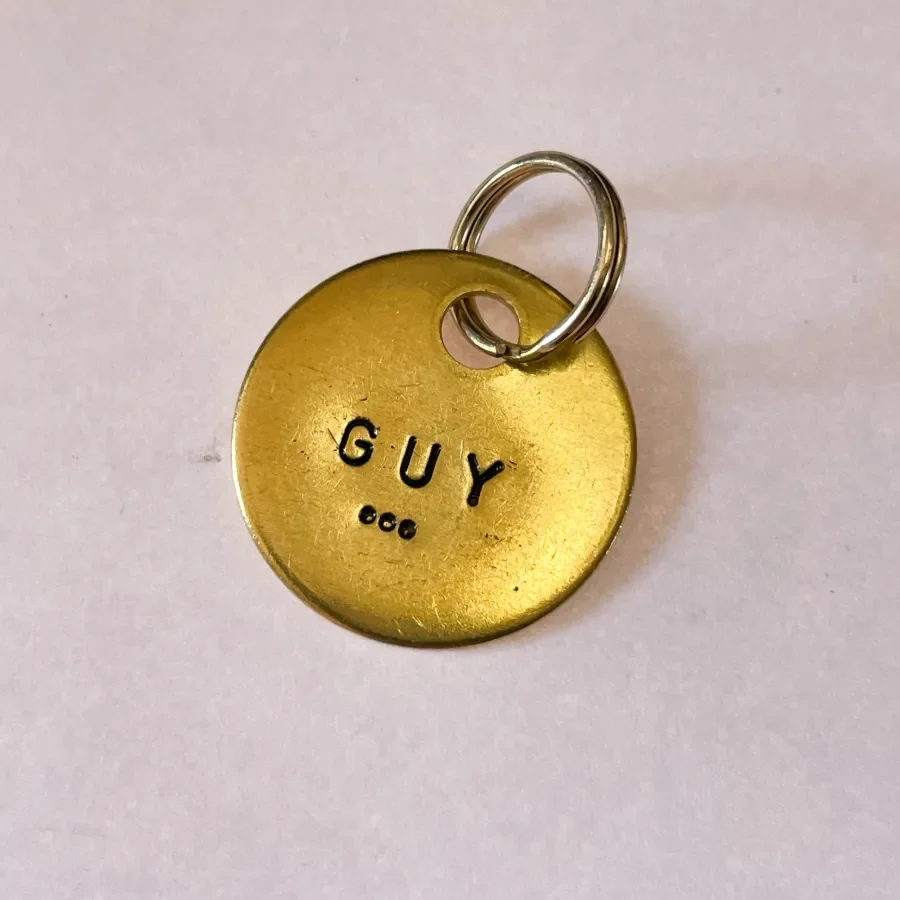custom brass dog tag