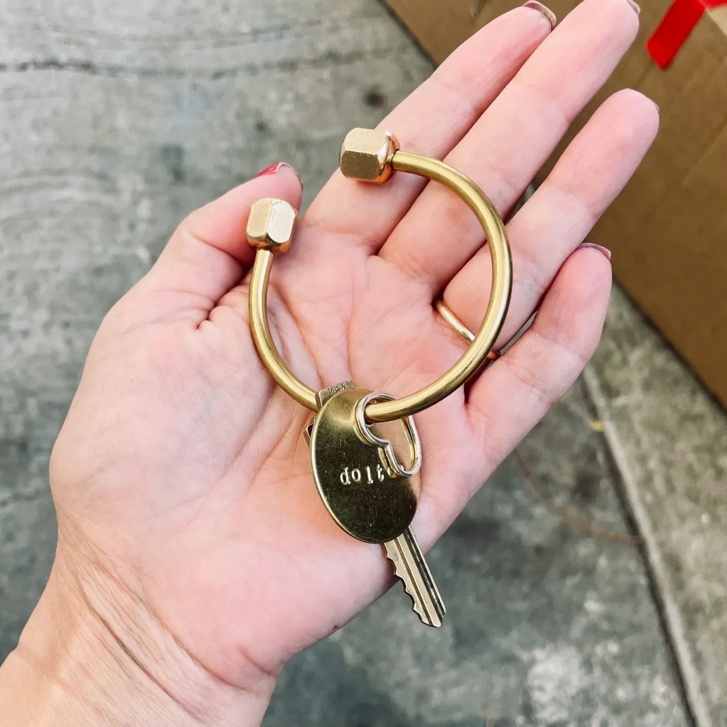 C Shape Brass Key Ring by Babe's Hardwar