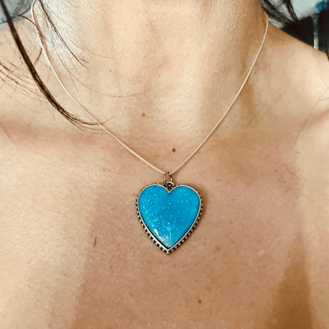 Blue Heart Necklace