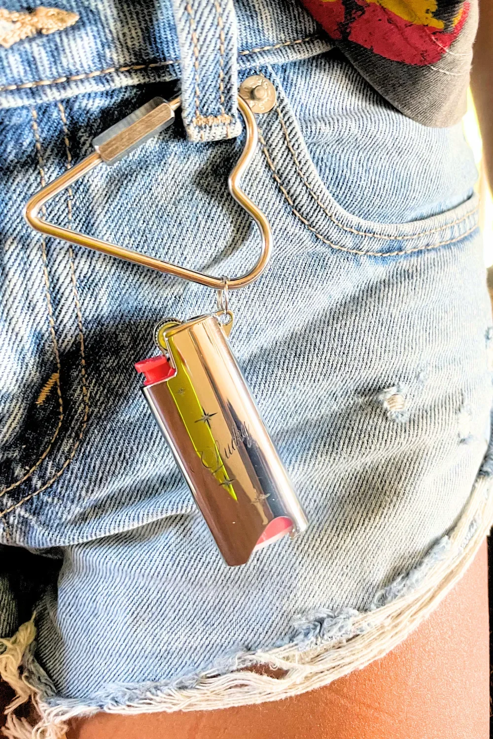 Silver Heart Carabiner Keychain