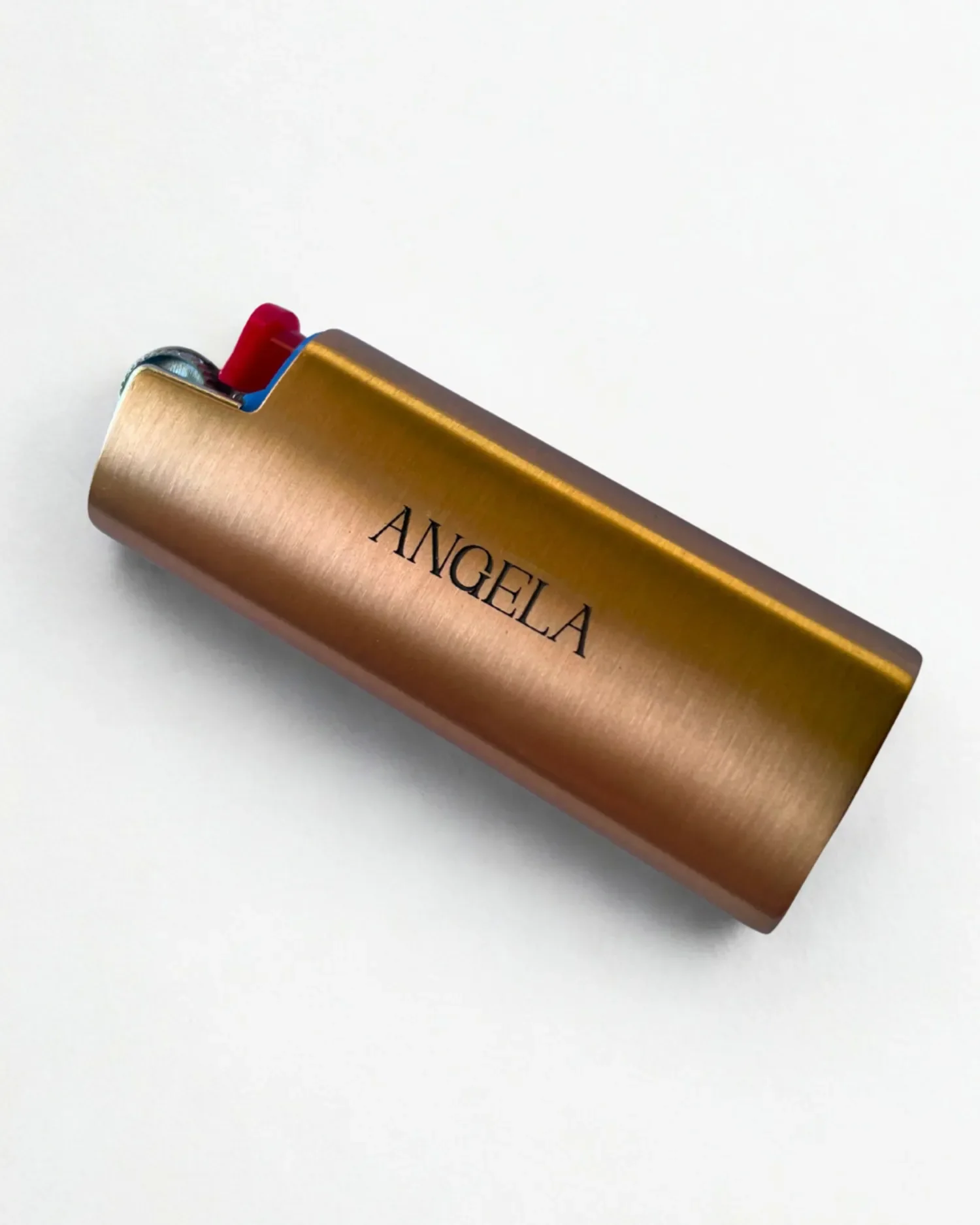 Custom Engraved Mini Rose Gold Lighter Case