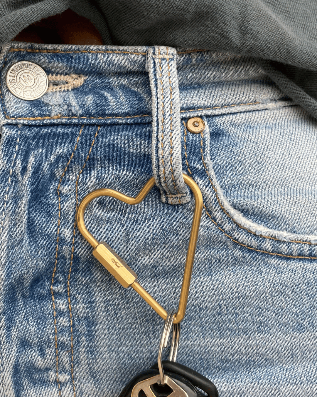 Belt loop heart keychain by Babes Hardware