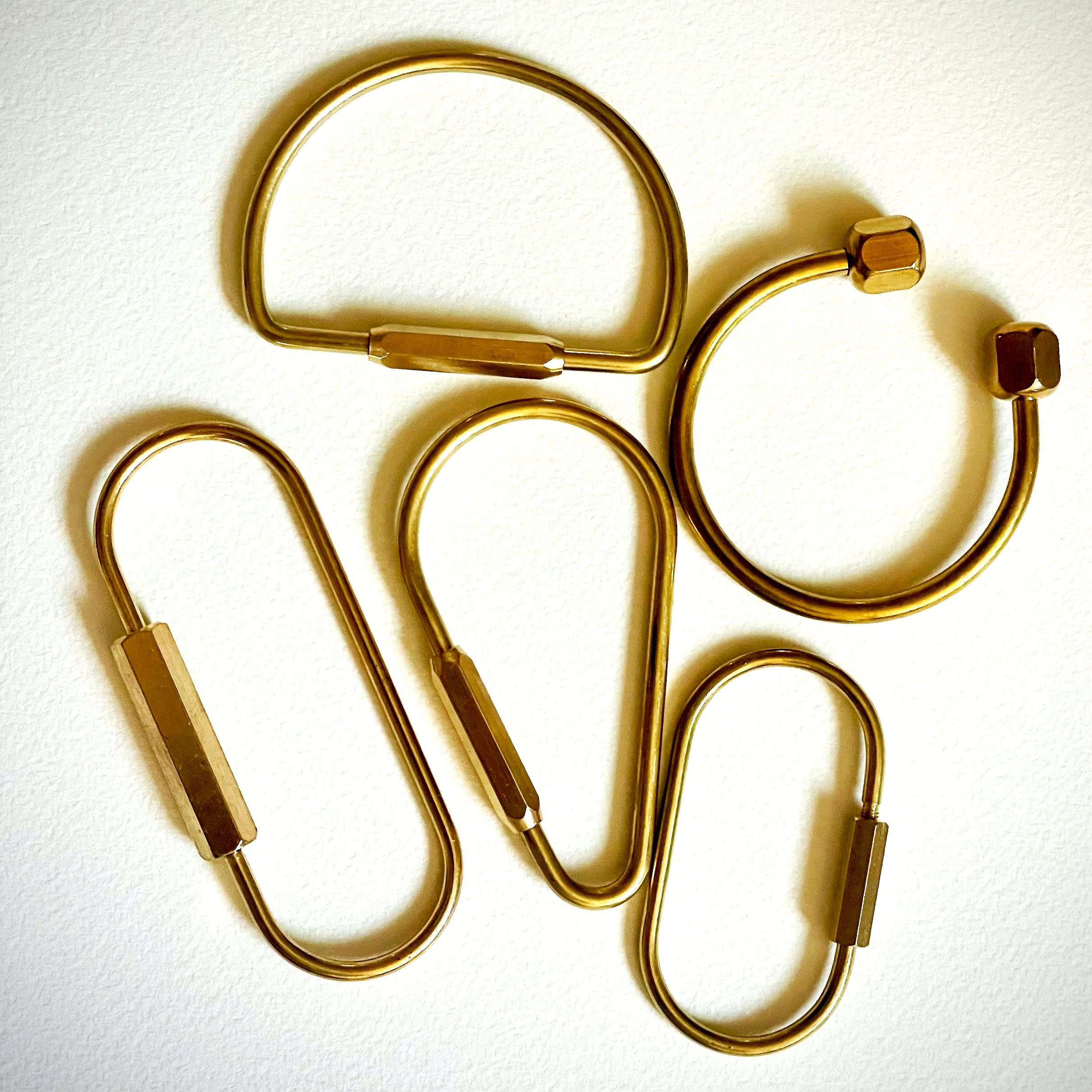 Brass Carabiner Keyrings by Babe's Hardware
