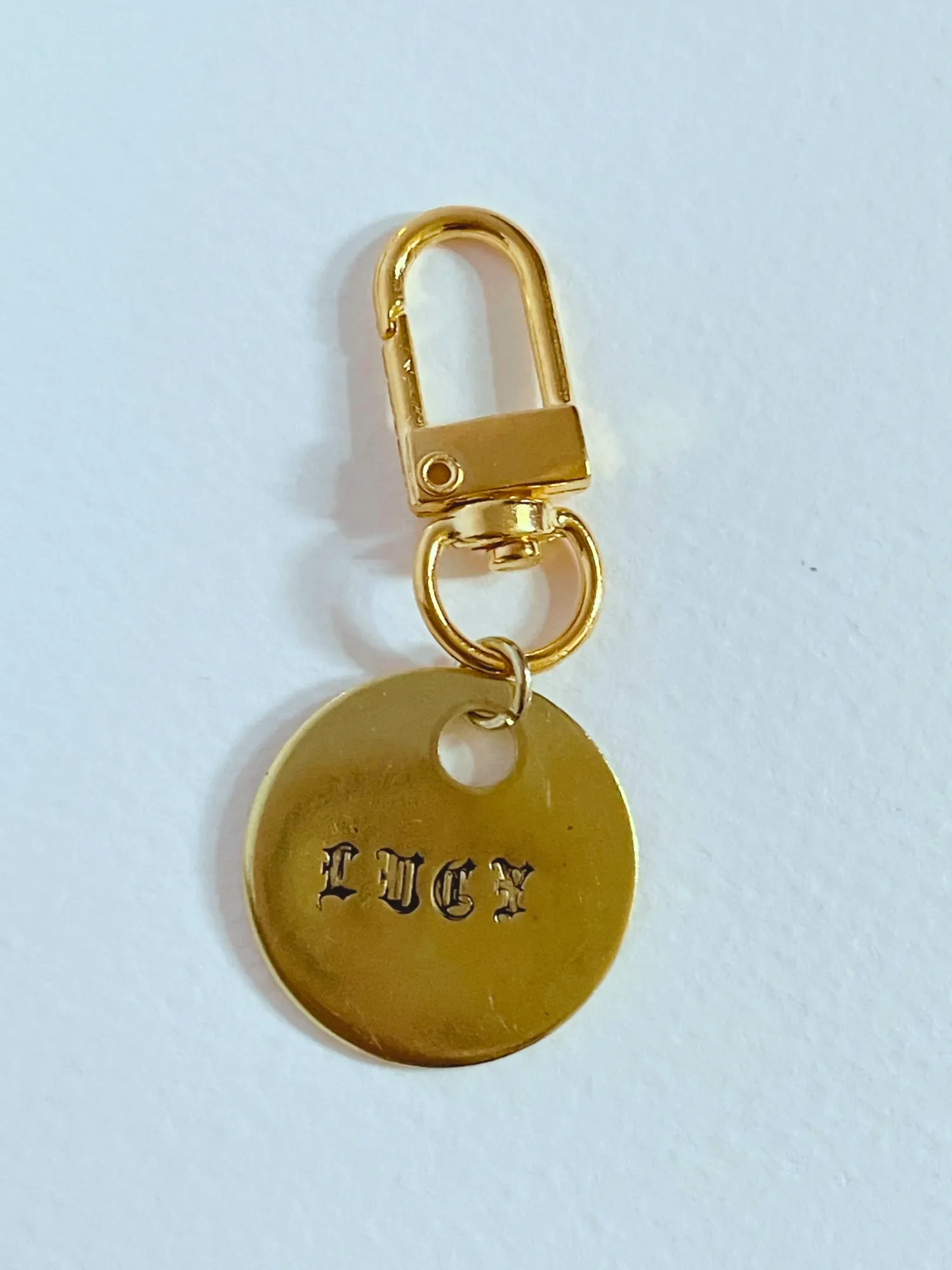 Custom Brass Goth Dog Tag