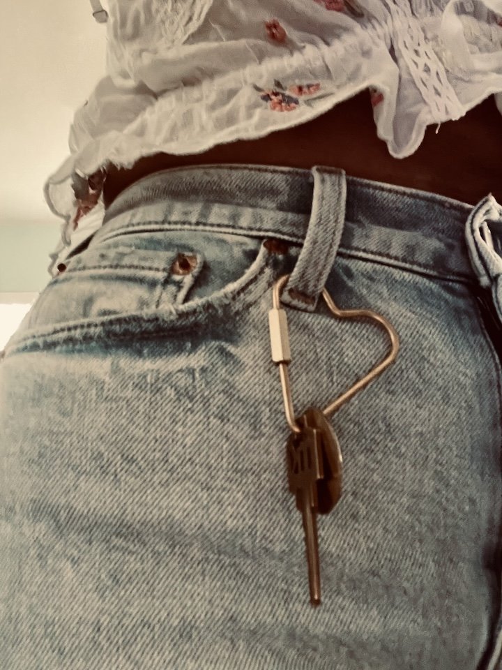 custom heart shape carabiner by babes hardware