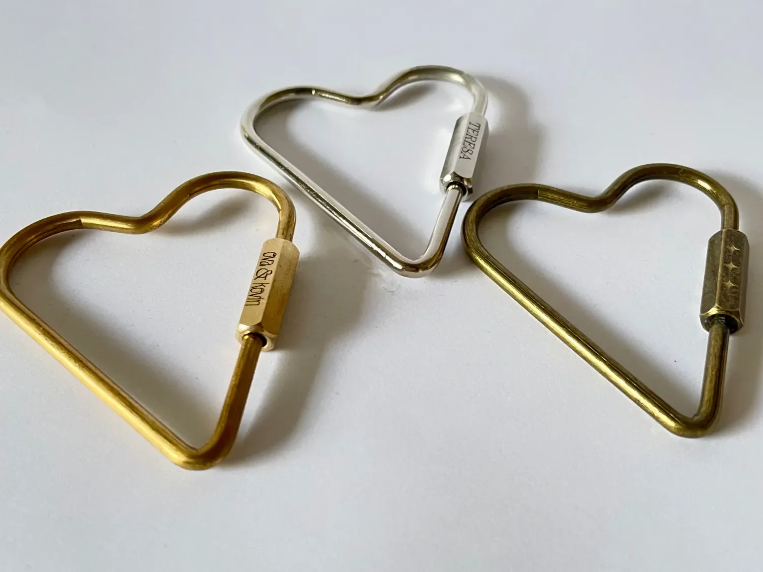 Babes hardware metal heart key hardware