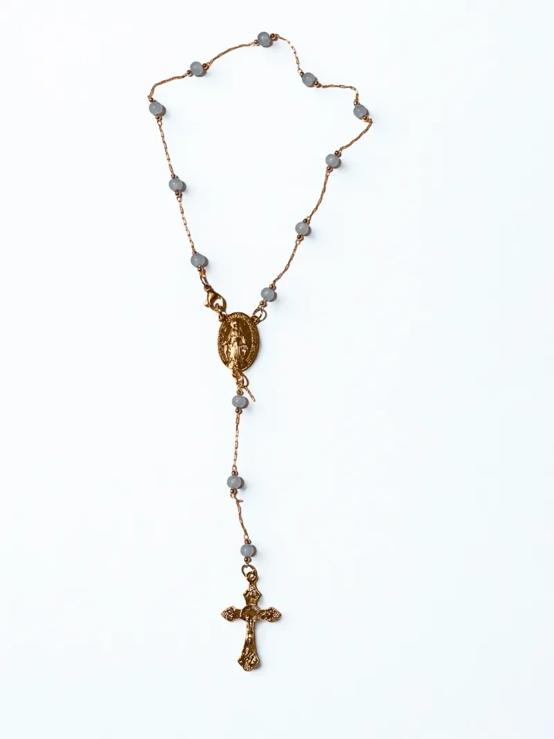 Handmade One Decade Rosary for rear view mirror