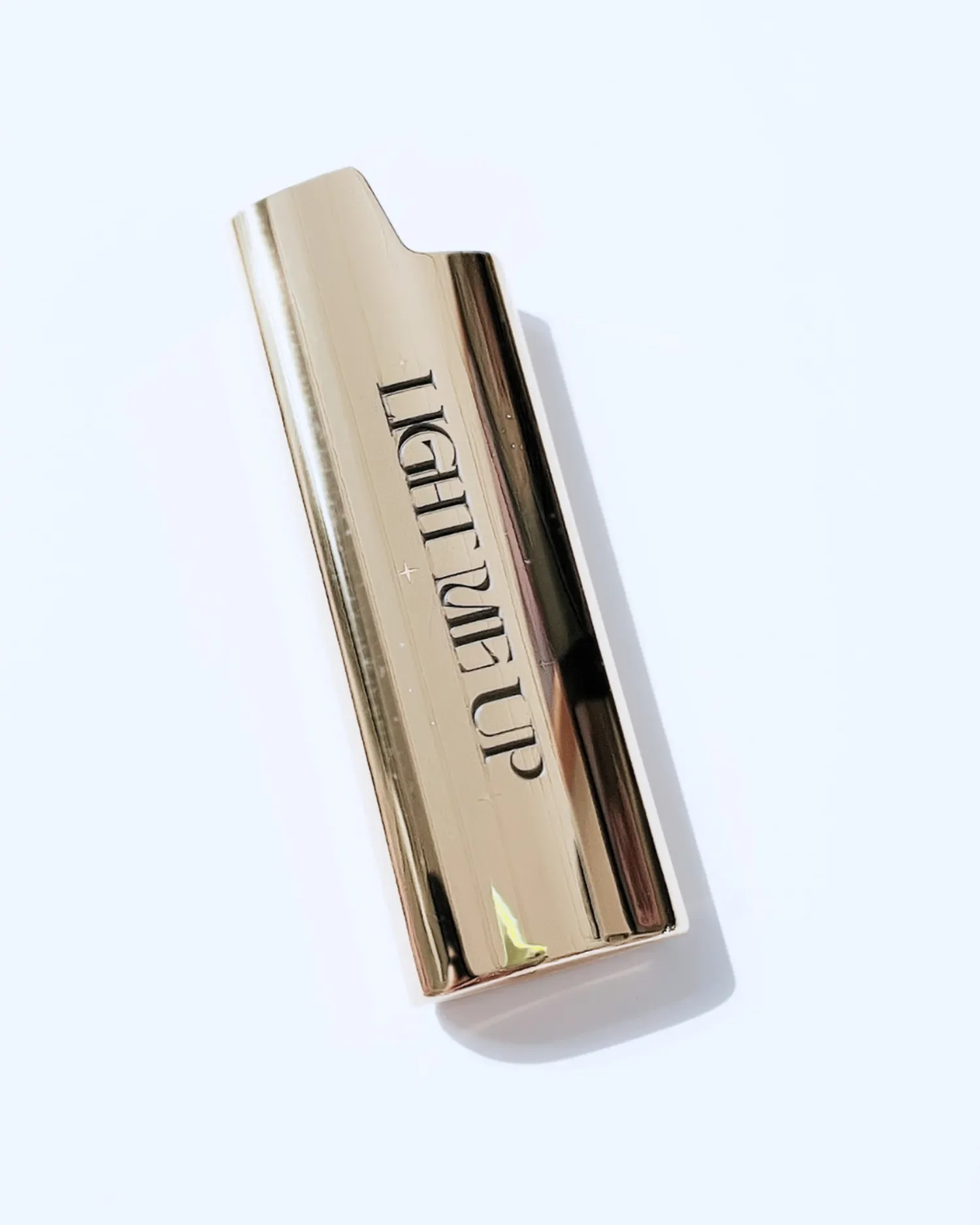 Light Me Up engraved silver metal bic lighter case cover