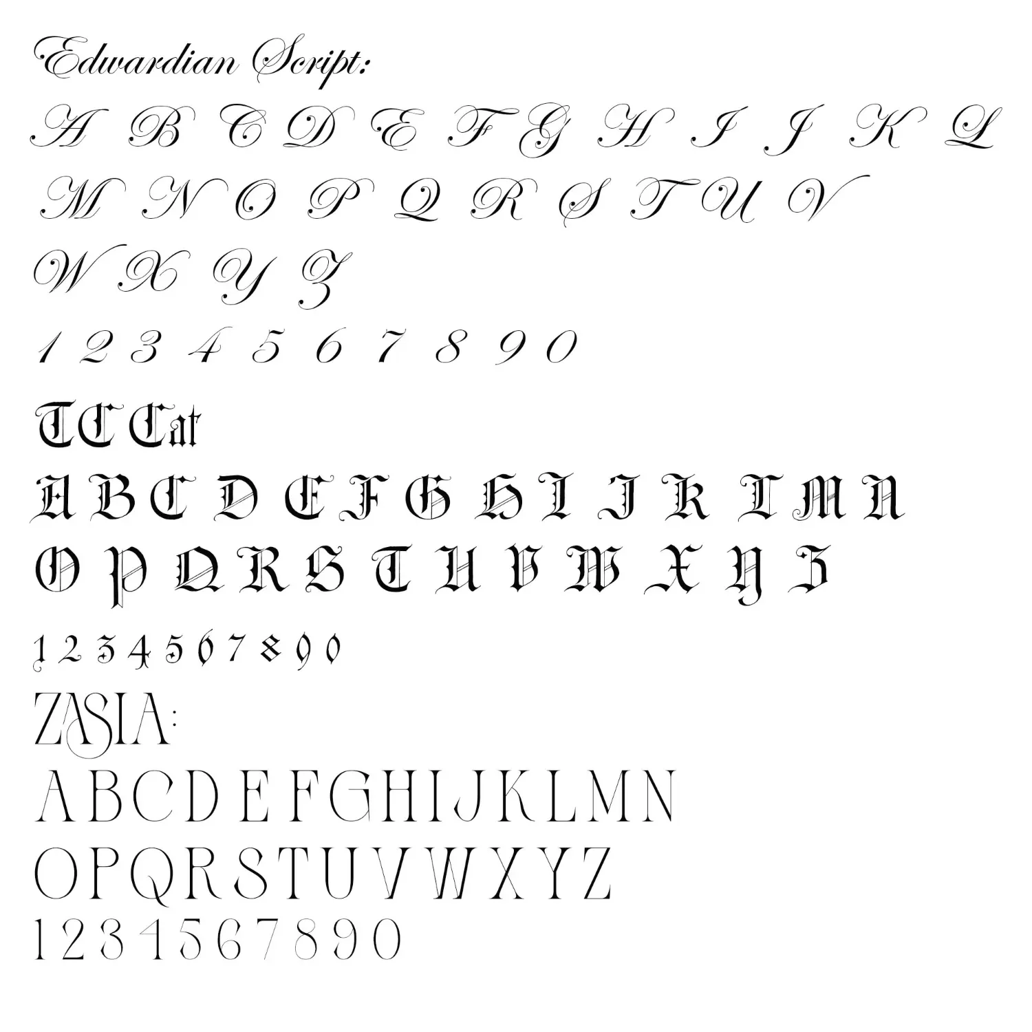 Engraved Mini Gold Tag Necklace Script Font Choices