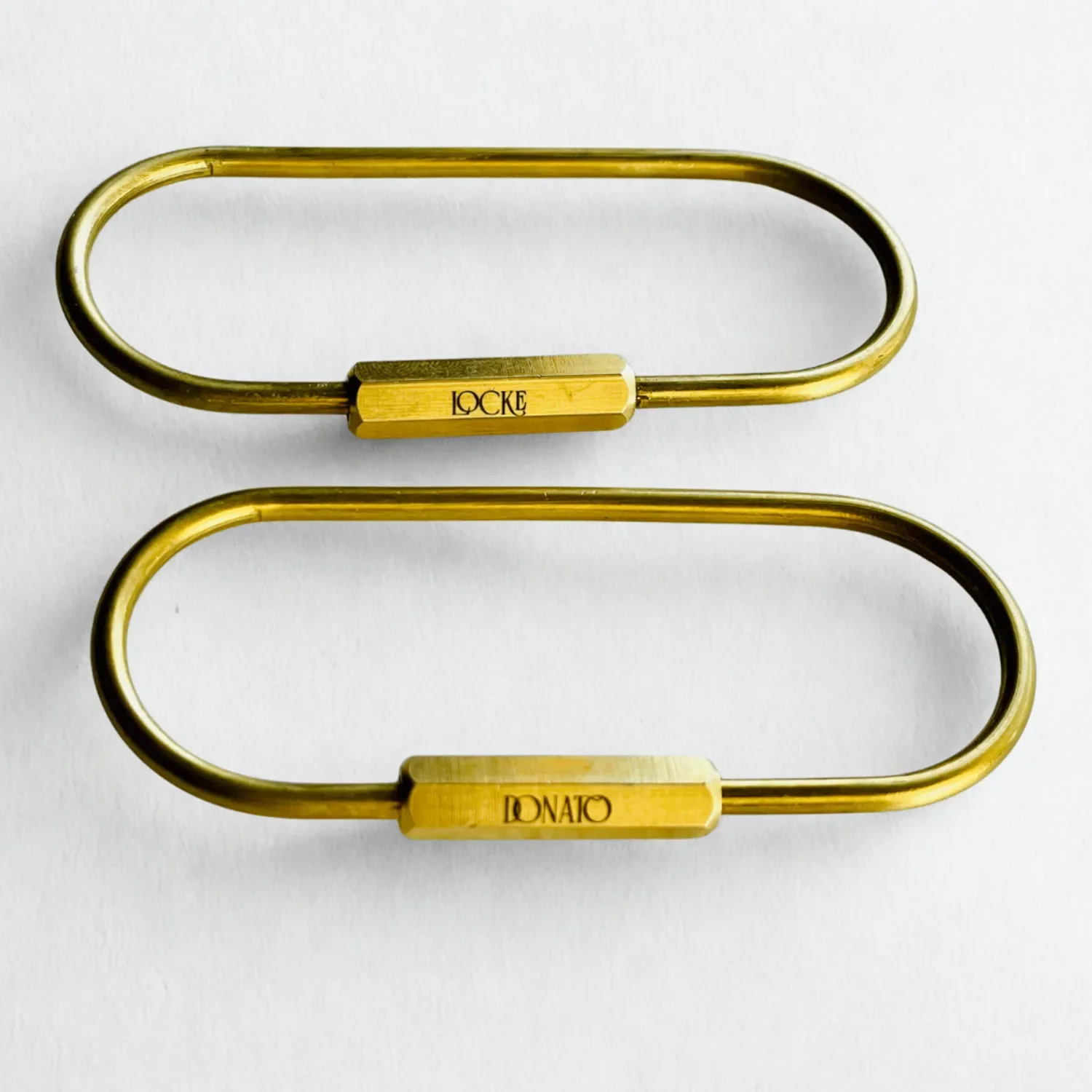 Matching Brass Oval Key rings for couple, housewarming gift