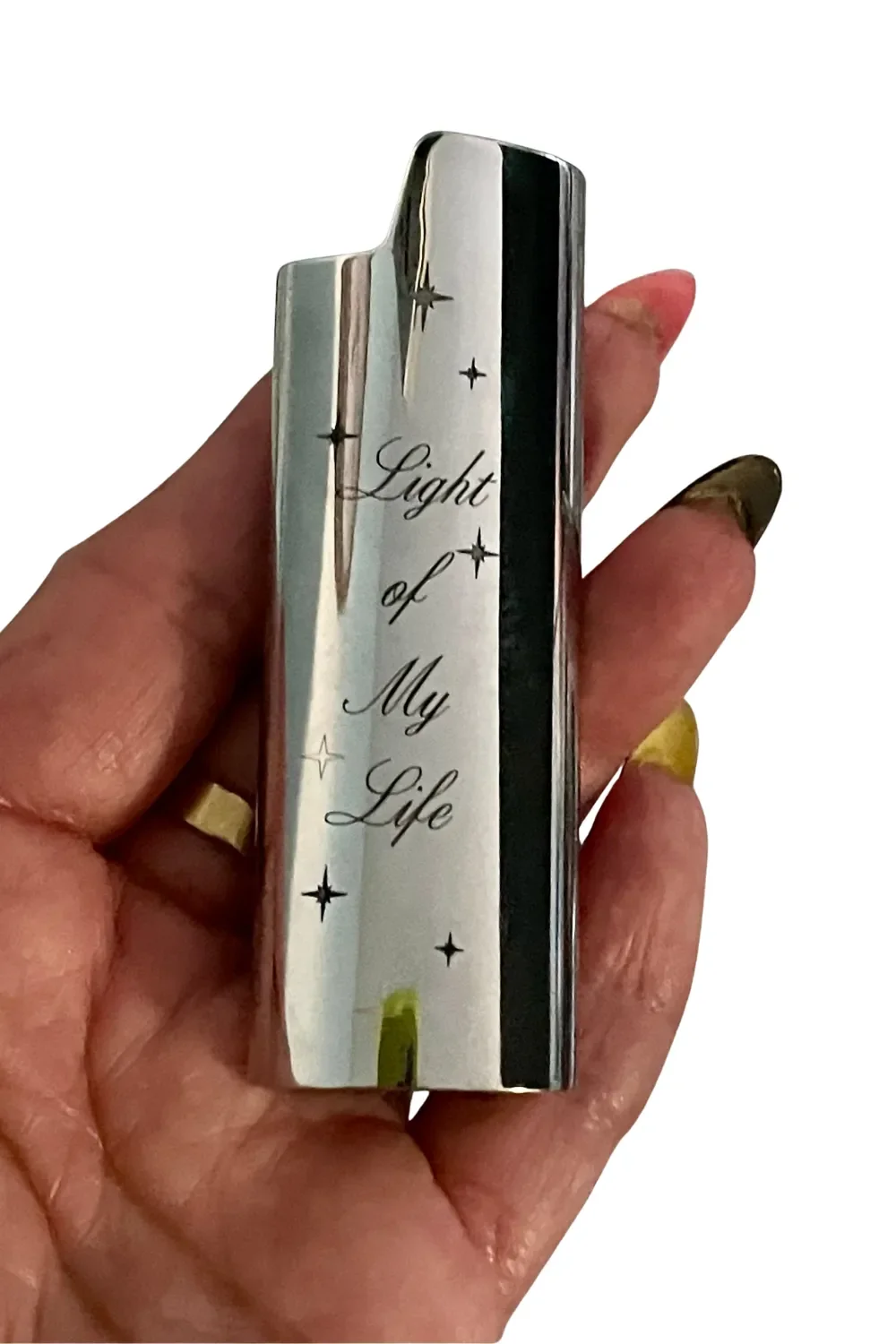Personalized Silver Lighter Case